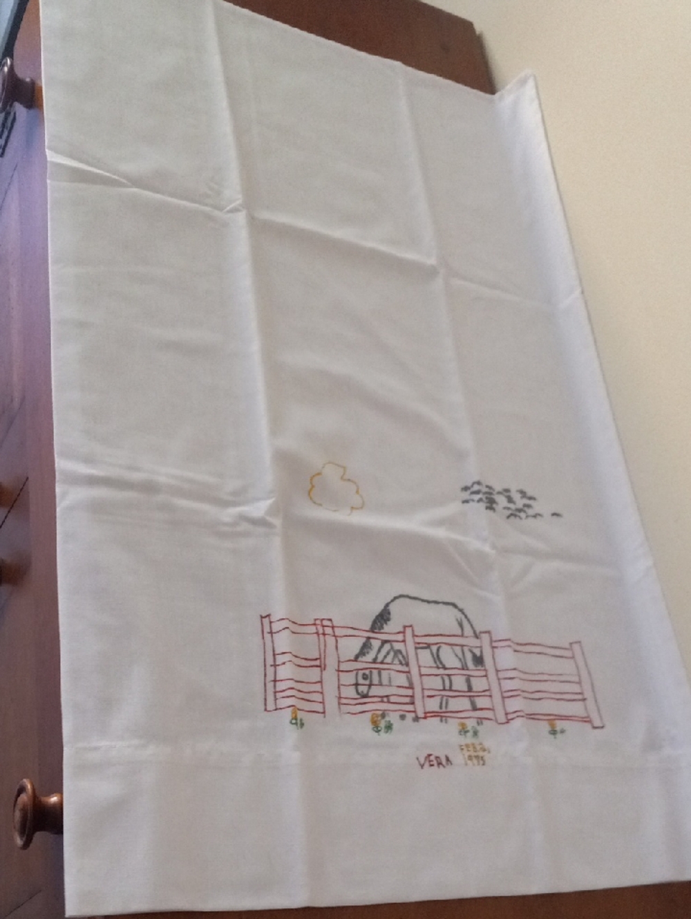 Vintage 1970’s Child Art Pillow Cases. Set Of 3 - Picture 9 of 10